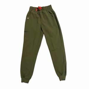 FIGS Zamora Jogger Scrub Pants Dark Olive Green XS